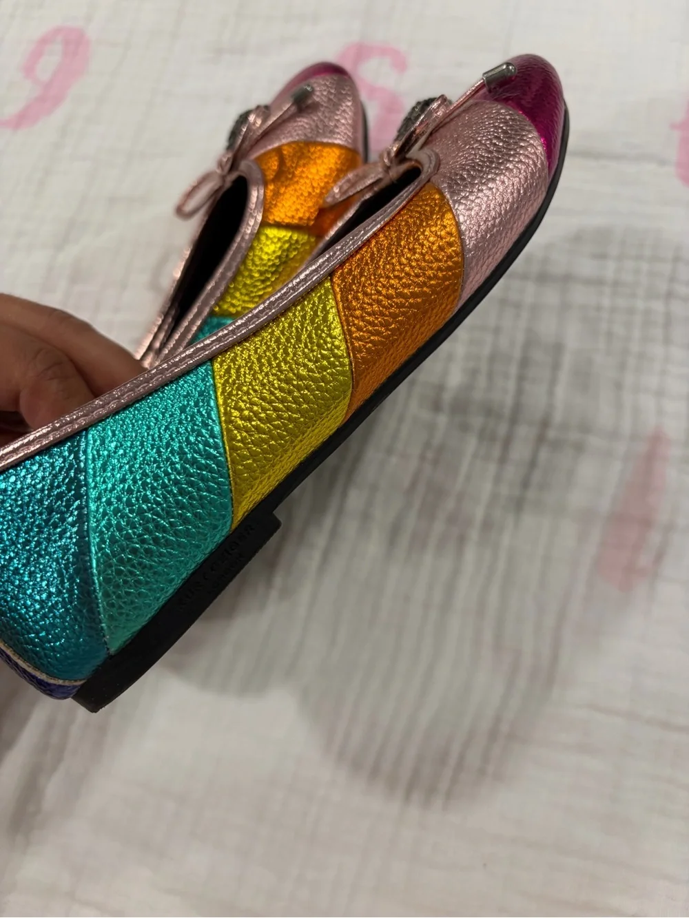Kurt Geiger metallic leather